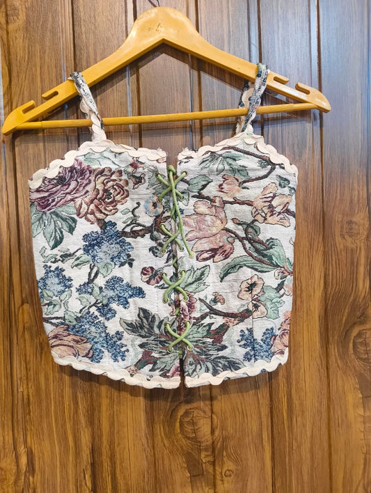 Floral Print Crop Tops