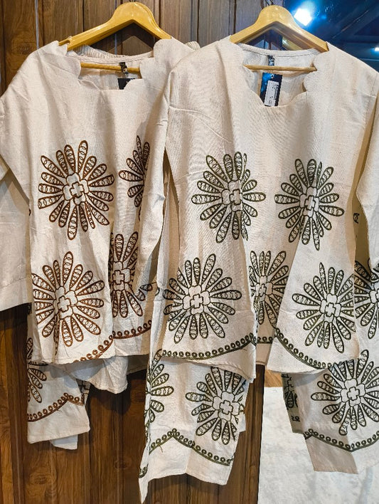 Embroidered coord set