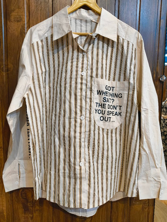 Striped Button-Up Shirt