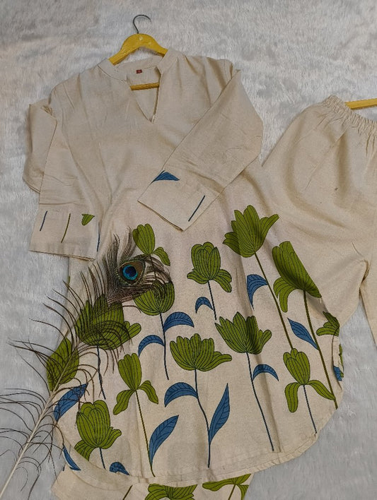 Floral Printed Kurta Set