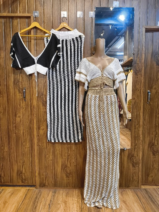 Striped Crochet Dress