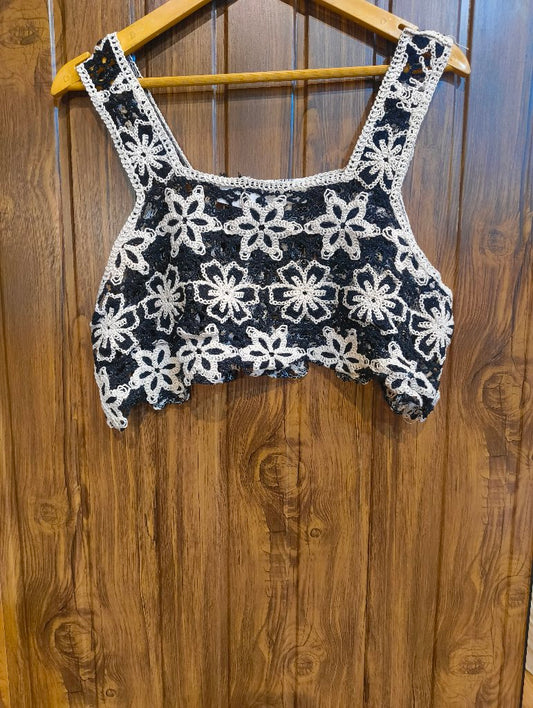 Crochet Floral Crop Top
