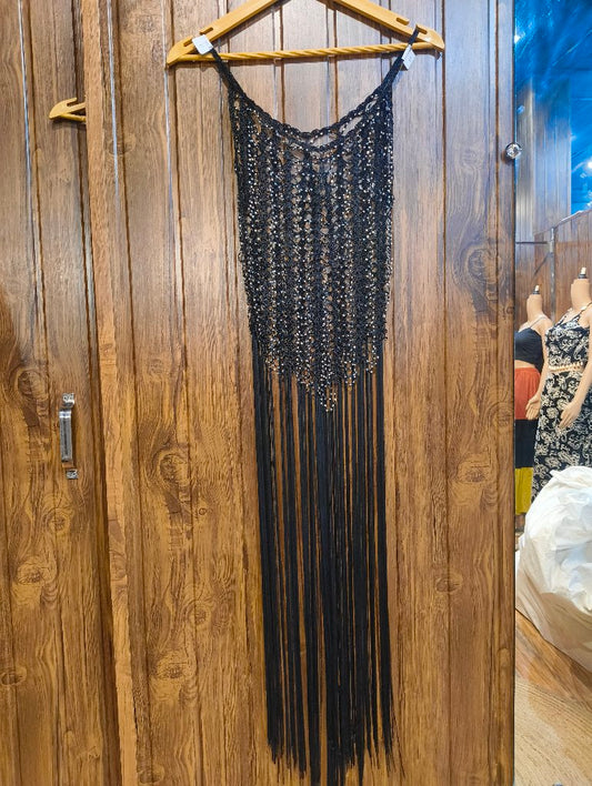 Black Fringe Top