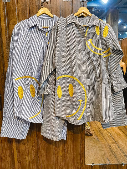 Striped Smiley co ord set
