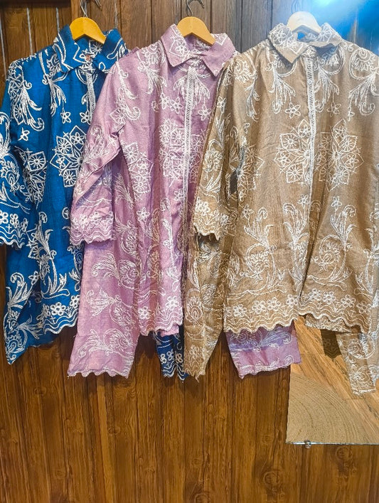 Embroidered co ordset