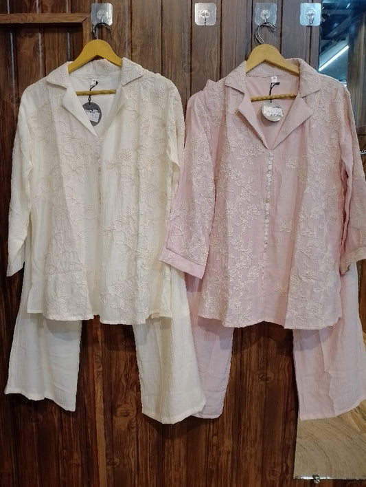 Embroidered Long Sleeve Blouse