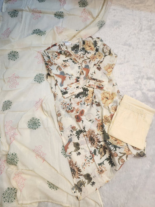 Floral Printed kurta pant set