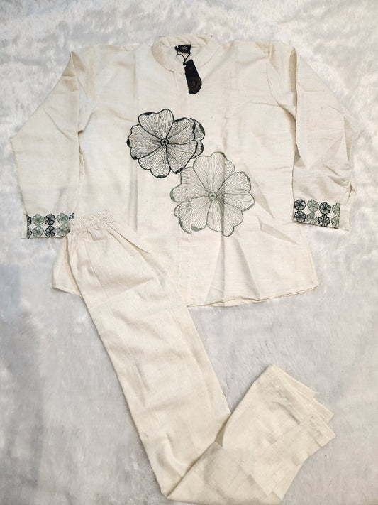 Embroidered Floral Kurta Set