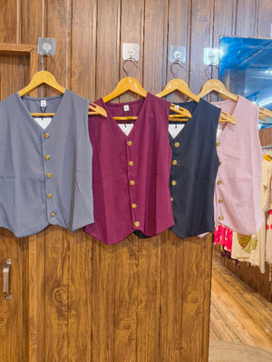 Button-Up Sleeveless Vest