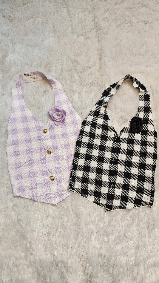 Plaid Halter Top