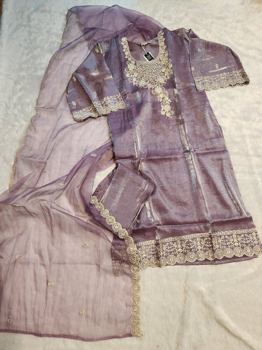 Embroidered Traditional Dress with Dupatta