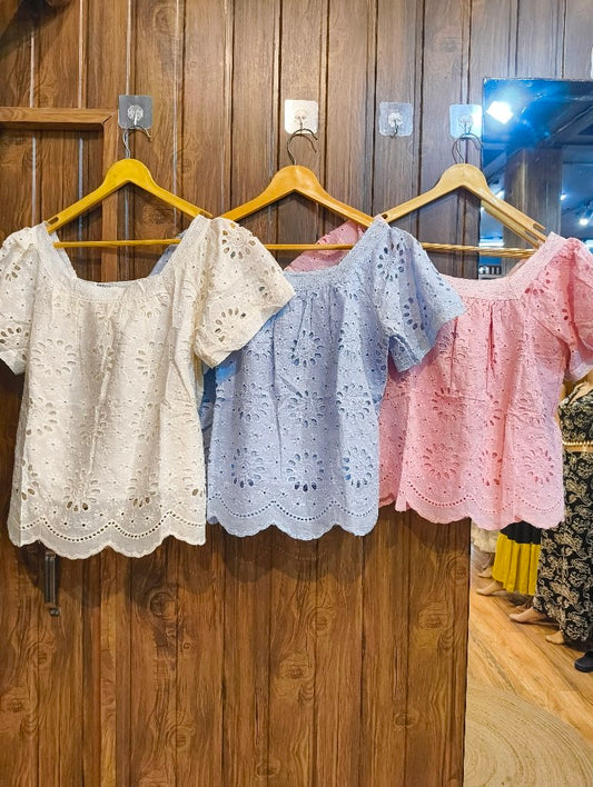 Embroidered Off-Shoulder Blouse