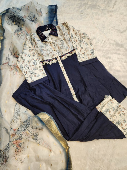 Floral Print Kurta with Dupatta
