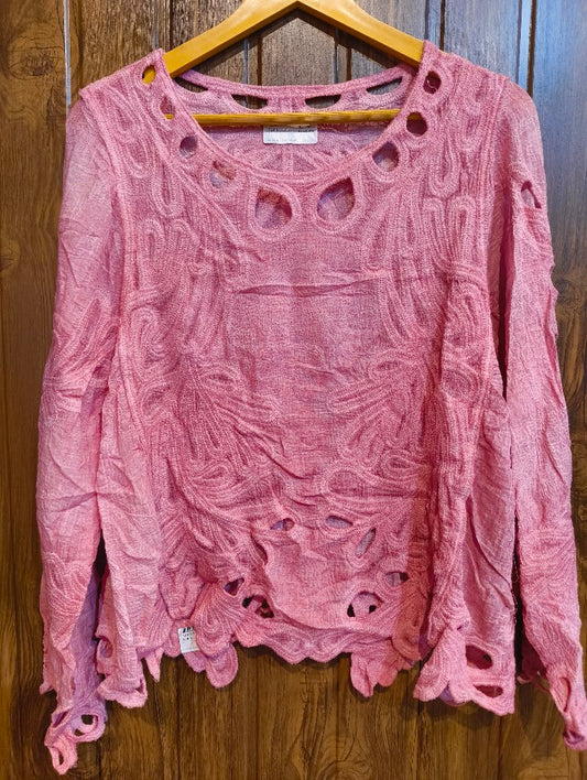 Pink Textured top