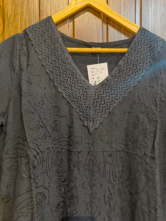 Embroidered V-Neck Tunics