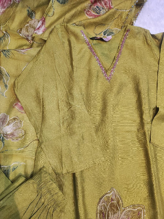 Embroidered Kurta Set with Dupatta