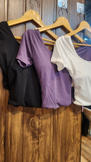 Casual Short Sleeve padded Tops