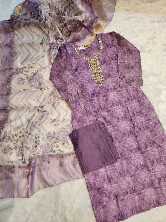 Traditional Purple Kurta Set