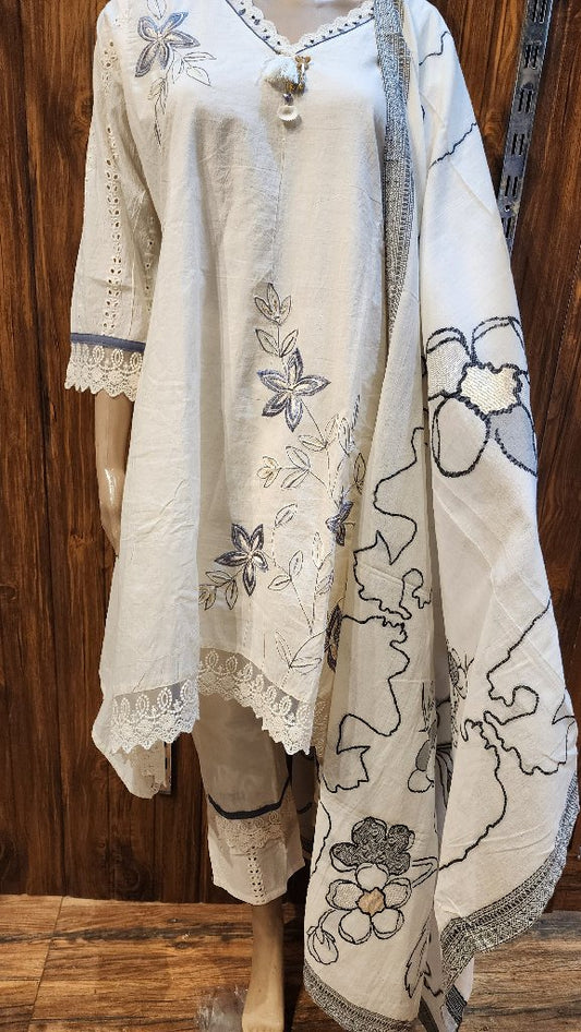 Embroidered Kurta with Dupatta