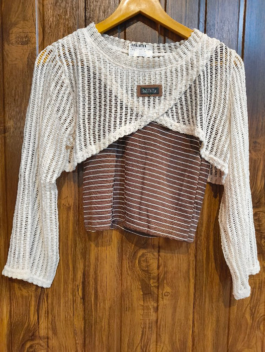 Striped Cropped top