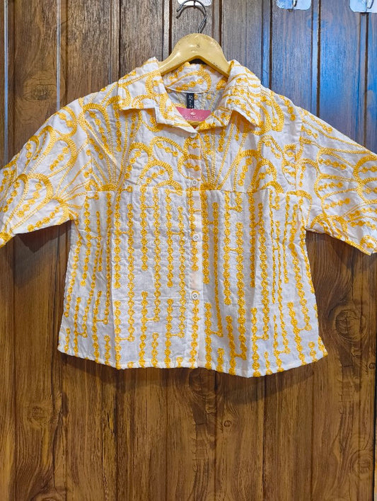 Embroidered Short Sleeve Shirt