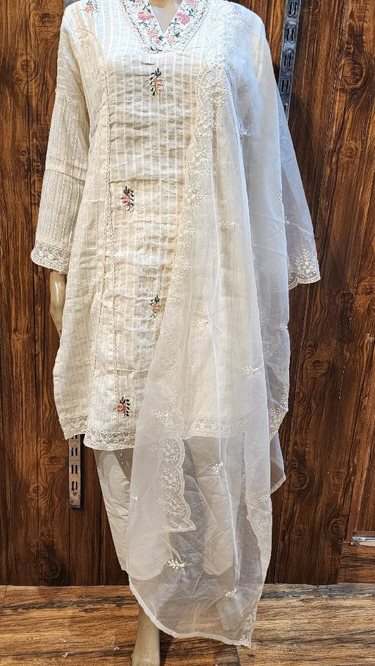 Embroidered Ethnic set with Dupatta