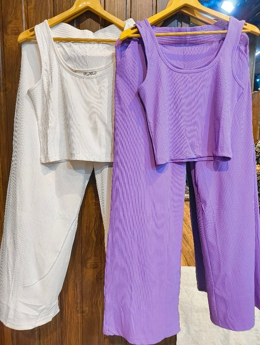 Women's Crop Top and Pants Set